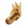 Connector, SMA thru hole Jack(female) right angle PCB Mount long version A